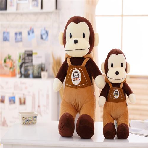 厂家销售猴年吉祥物毛绒玩具公仔 背带猴布娃娃 送朋友新年礼物